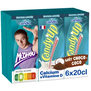 مشروب الحليب بنكهة الشوكولاتة وجوز الهند 6x20cl - Candy'up
