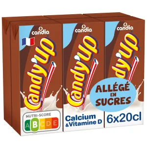 Bebida de leche con chocolate baja en azúcar 6x20cl - CANDY UP