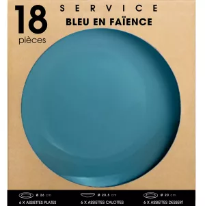 Sce 18pces Bleu Canard En Faie