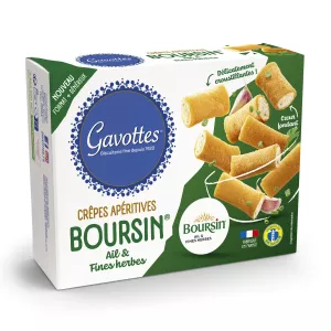 Bánh Crêpes khai vị Boursin, tỏi và thảo dược 80g - Gavottes