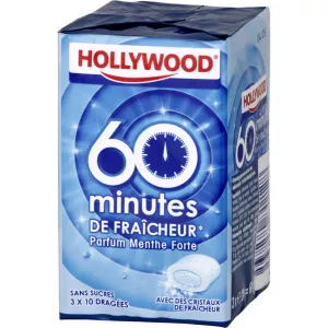 Chewing-gum menthe forte 3x20g - HOLLYWOOD