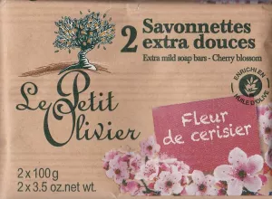 صابون الجسم فائق اللطف بزهر الكرز 2x100 جرام - LE PETIT OLIVIER
