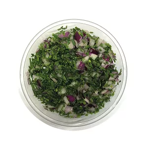 60克混合红洋葱和韭菜