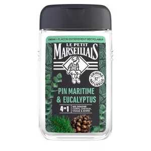 Gel ya kuoga ya wanaume, 4 katika 1 pine ya baharini & eucalyptus 250ml - LE PETIT MARSEILLAIS