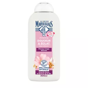 Zachtheid en uitstraling Optimale glansshampoo met zoete amandel en biologisch lijnzaad 300 ml - LE PETIT MARSEILLAIS