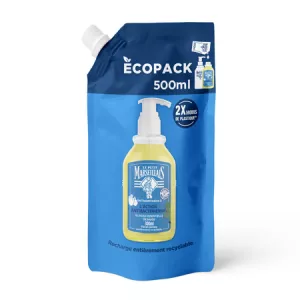 Savon Liquide Recharge Mains Action Anti-Bactérienne à l'huile essentielle de sauge 500ml - LE PETIT MARSEILLAIS