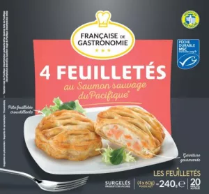 Feuilletés au saumon sauvage 4x60g - FRANÇAISE DE GASTRONOMIE