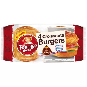 Croissant Hamburger 70g X 4 - LA FOURNÉE DORÉE