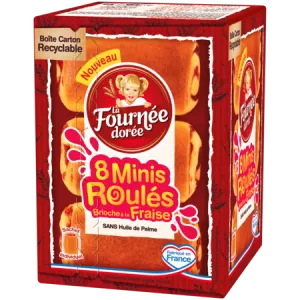 Mini-Erdbeer-Brioche-Rollen X8 - LA FOURNÉE DORÉE