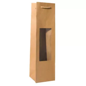 Kraft Window Bag for 1 bottle x20