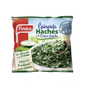 Épinards hachés à la crème fraîche 1kg - FINDUS