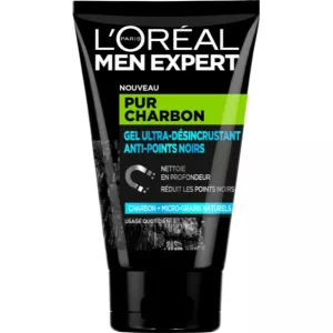 Gel ultra désincrustant anti points noirs pur charbon 100ml - L'OREAL MEN