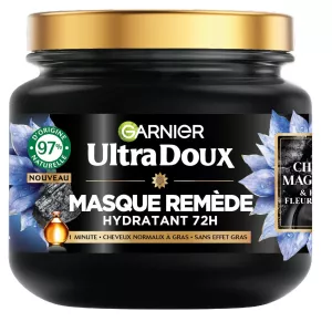 Mask ya Mask Magnetic Mkaa wa Hydrating, Mafuta ya Maua ya Nigelle, 340ml - GARNIER