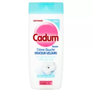 Crème douche douceur velours à l'huile d'amandes douces BIO & fleur de coton 400ml - CADUM