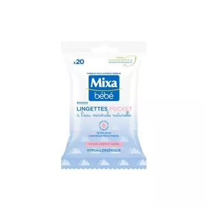 Lingettes pocket à l'eau minérale x20 - MIXA