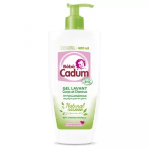 Gel de banho de corpo e cabelo natural caresse BIO 400ml - CADUM