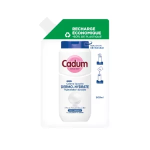 Crème Lavante Dermo-Hydrate à l'Huile d'Amande Douce Bio pour Peaux Sensibles 500ml  - CADUM
