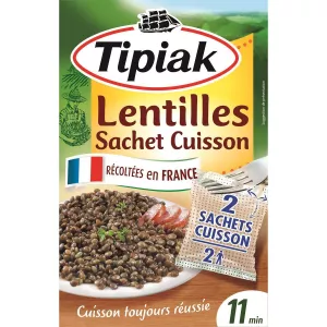Lentilles vertes tenu parfaite 2x120g - TIPIAK