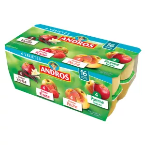 Compota 4 variedades 16x100g - ANDROS