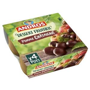 Andros Apple Chataigne 4x100g