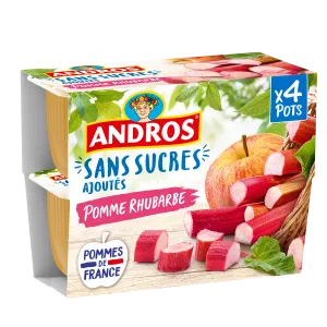 Andros Pomme Rhubarbe Ssa 4x10