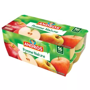 كومبوت التفاح الطبيعي 16x100 جرام - ANDROS