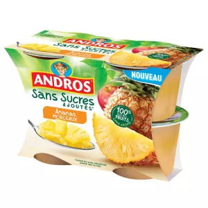 Compote ananas morceaux 4x97g - ANDROS