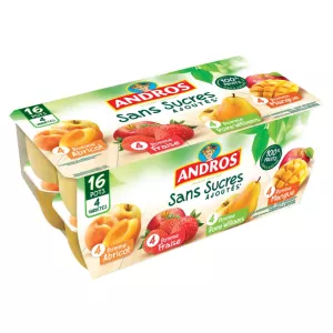 Compote 4 variétés 16x100g - ANDROS