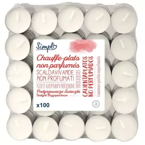 Chauffe-plats Blancs X100 4hr