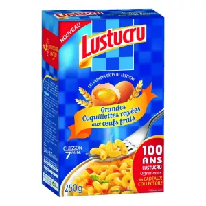 Large striped shell pasta 250g - LUSTUCRU
