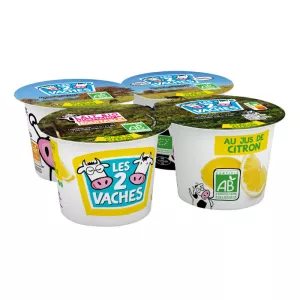 Yogur de limón batido ecológico - LES 2 VACHES