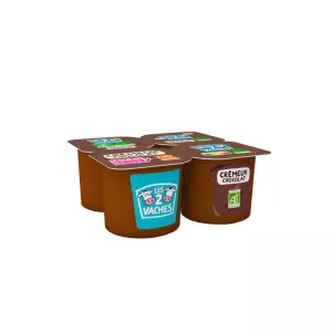 4x95g biologische chocoladecrème - LES 2 VACHES