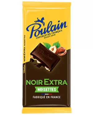 Extra hazelnoot pure chocoladereep 2x100g - POULAIN