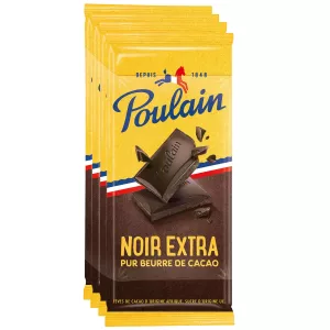 特级黑巧克力棒 4x100g - Poulain