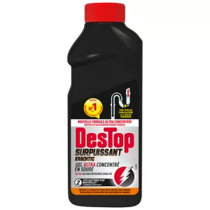 Déboucheur Gel Super Puissant Concentré en Soude 500ml - DESTOP