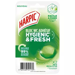 蓝色WC卫生和独立别针和Ecayptus Bloc - Harpic