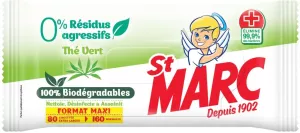 Biologisch abbaubare Tücher 0% aggressive Rückstände grüner Tee X80 - ST MARC