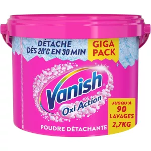 Détachant Oxi Action Blanc Poudre Efficace Dès 20° Rose 2.7kg - VANISH
