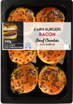 Burger mini thịt xông khói MIX BUFFET