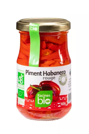 Ganzer roter Habanero-Pfeffer (12 x 160 g) - Racines Bio