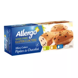 Mini gluten-free and lactose-free chocolate chip cakes 230g - GERBLE