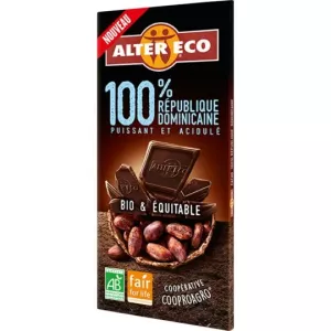 Jamhuri ya Chokoleti ya giza ya Dominika 100G -Alter Eco - ALTER ECO
