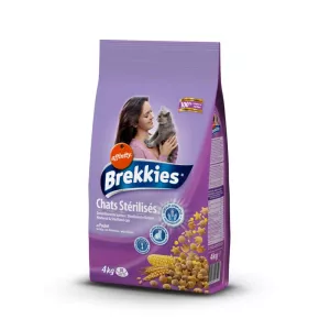 Croquettes pour chat stérilisés au poulet 4kg - BREKKIES