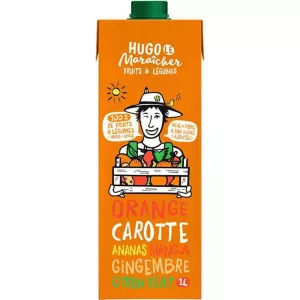 Orange drink carrot pineapple mango s/sugar added 1L - HUGO LE MARAICHER