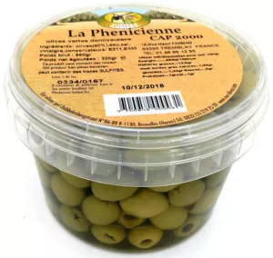زيتون أخضر منزوع النواة 550 جرام - LA PHENICIENNE