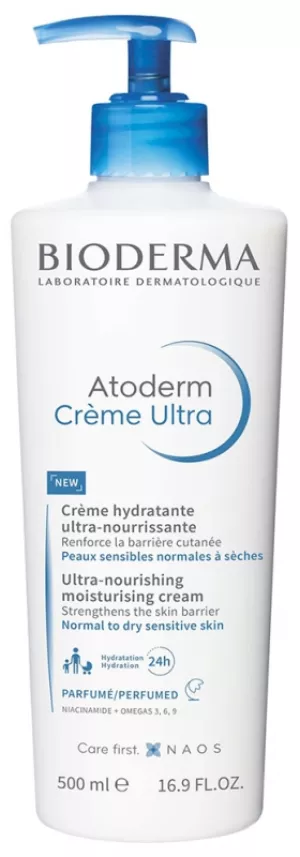 Atoderm Crème Ultra Crème Hydratante Ultra-Nourrissante 500 ml sans parfum - BIODERMA