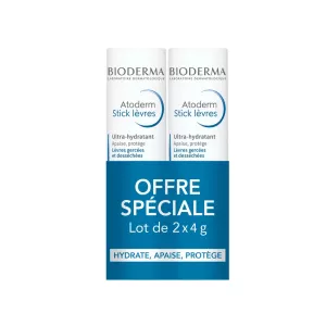 ATODERM Stick Lèvres Lot de 2 2x4 g - Bioderma