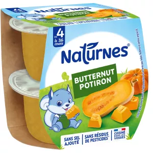 Purea per bebè butternut e zucca dai 4 mesi x4 - NATURNES