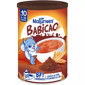 Céréales infantiles Babicao chocolatées dès 10 mois 400 g - NATURNES