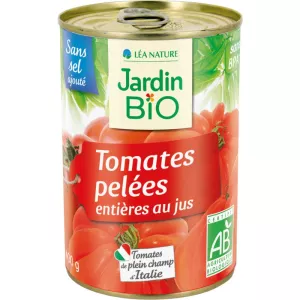 जैविक साबुत छिले हुए टमाटर 400 ग्राम - JARDIN Bio